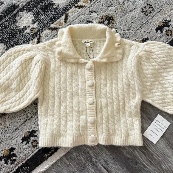 For Love & Lemons Dawn Ruffle Collar Cardi - Picture 4 of 7